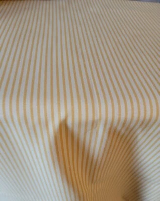 MUSTARD GOLD OUTDOOR STRIPED REMNANT 2 YRD.PC.UPHOLSTERTY FABRIC  - Image 1 of 3