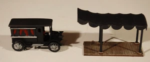 Vehículo fúnebre y toldo de entrada construido, pintado escala HO 1:87 - Imagen 1 de 9