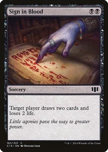 MTG Magic the Gathering Sign in Blood (161/397) Commander 2014 LP - Picture 1 of 1