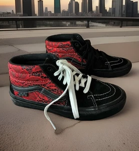 Premier X Vans Skate Grosso Laced Mid 'Black High Risk Red' Men Sz 6.5 Women 8 - Picture 1 of 8