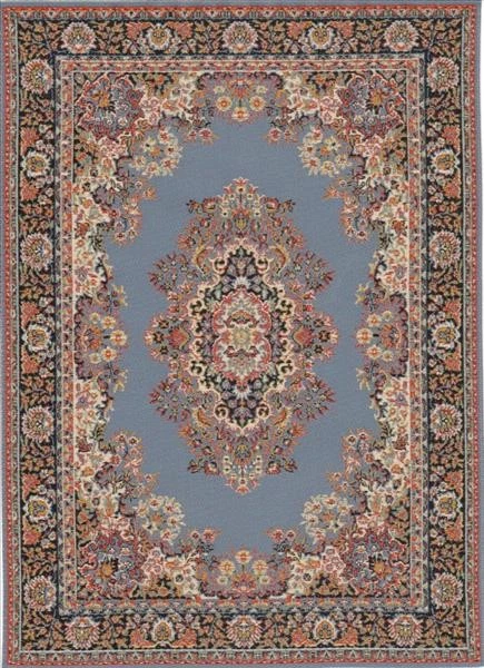 CREAL MINIATURES Blau/rosa Teppich, Puppenhaus, Puppenstube 1:12