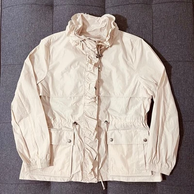 Chaqueta Banana Republic Mujer XL Crema Cortavientos Volantes Resistente al Agua Foto 1 de 4