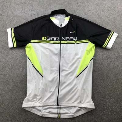 Jersey de ciclismo Louis Garneau Equipe para hombre grande cremallera completa manga corta negro neón Foto 1 de 4
