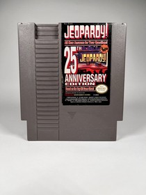 Jeopardy 25th Anniversary Edition (NES, 1990) Game Cleaned & Tested