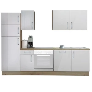 Küchenblock - weiß Hochglanz - Artisan Eiche - 270 cm - Bild 1 von 4