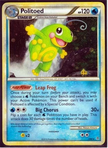 2010 POKEMON SCATENATO POLITOED 7/95 HeartGold SoulSilver -RARO -HOLO-NM (p3) - Foto 1 di 2