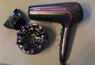 Haartrockner 2200W Schwarz Philips ThermoProtect Ionen Schutz-vor-Überhitzung - Bild 1 von 4