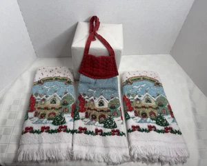 Vintage Cannon 3-teiliges Küchentuch-Set Weihnachtszeiten Grüße nostalgisches Gefühl XM4 - Bild 1 von 17