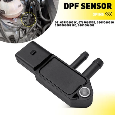 DPF Exhaust Gas Pressure Sensor Fits Audi Ford Seat Skoda Vauxhall VW 059906051C - Image 1 of 4
