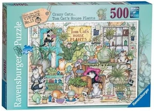 Ravensburger Crazy Cats Tom Cat'S House Plants 500P Style Name:Cartoon - Picture 1 of 12