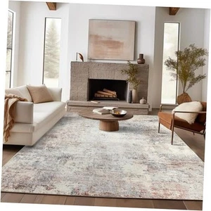 Area Rug 8x10 Washable Modern Rug Abstract Large Living Room Floor Cover - Picture 1 of 8