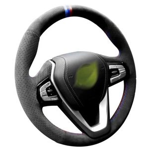Hand Stitch Alcantara Steering Wheel Cover for BMW G20 G21 G30 G02 X5 G05/ X7 X4 - Picture 1 of 11