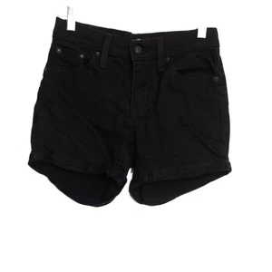 Pantalones cortos de mezclilla negros de talle alto Levis para mujer talla 25 - Imagen 1 de 8