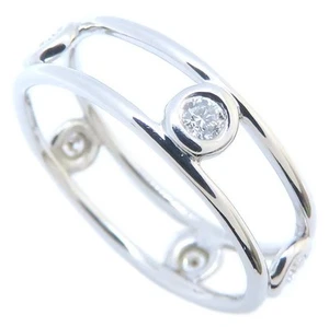 TIFFANY&Co. Double wire Platinum950 ring Diamond Size 7.5 /293926 - Picture 1 of 8