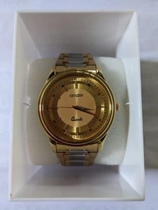 citizen quartz mens watch two Tone Made in Japan - Picture 1 of 2