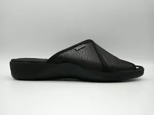 Ladies Scuff Slipper - DeValverde 164 Lydia - Negro & Marino - Picture 1 of 11