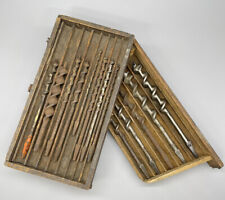Vintage Irwin Bit Co. 13 Piece Auger Set in Original Wood Box Drill Bits *Read* 