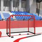 Hockey Goal with Net Hockey Training Red and Black Steel and Polyester vidaXL 