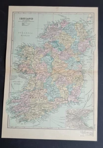 Large antique (1881) Ordnance Survey map - Ireland - Picture 1 of 10