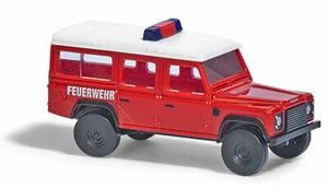 BUSCH modelo 1:160/pista N coche Land Rover Defender "bomberos" rojo/blanco #8375 - Imagen 1 de 2