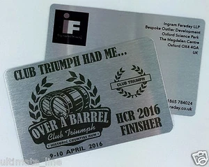 Aluminium Metal BUSINESS CARDS Membership Cards Loyalty PROFESSIONAL Printed - Picture 1 of 3