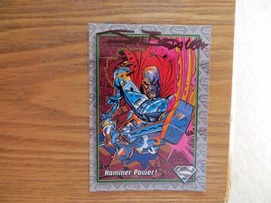 1993 SKYBOX DC THE RETURN OF SUPERMAN CARD # 14 SIGNED JON BOGDANOVE, WITH POA