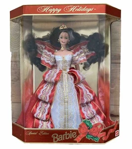 Barbie bambola Mattel 1997 Happy Holidays edizione speciale rossa 17832 nuova con scatola - Foto 1 di 4