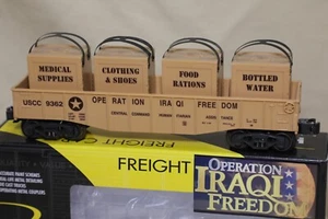 K-Line Operation Iraqi Freedom USCC9362 Humanitarian Assistance Gondola w/Crates - Picture 1 of 11