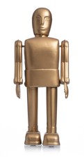 TIN WIND UP GOLD MAN ROBOT MS-419