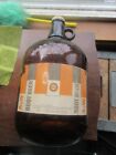 A&W Root Beer One Gallon Amber Brown Glass Jug Bottle Cap W/ Original Label