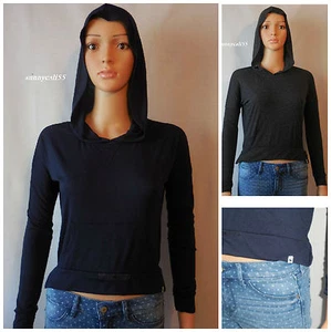 Authentic ABERCROMBIE GIRLS Hoodie Tee size S M NWT blue NAVY gray NEW - Picture 1 of 5