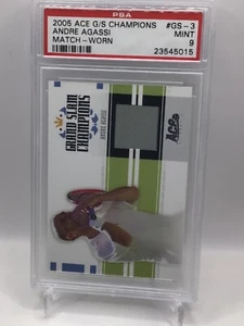 2005 Ace Authentic G/S Champions Jersey #GS-3 Andre Agassi PSA 9 (Top Pop) - Picture 1 of 2