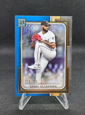 2023 Topps Museum Collection Sandy Alcantara Sapphire Parallel /150 - Marlins - Image 1 of 2