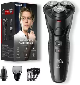 Cordless Electric Razor 3-in-1 Shaver for Beard/Nose/Sideburns Waterproof - Picture 1 of 7