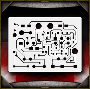 Circuit Board 3 Airbrush Stencil Template Airsick - Picture 1 of 1