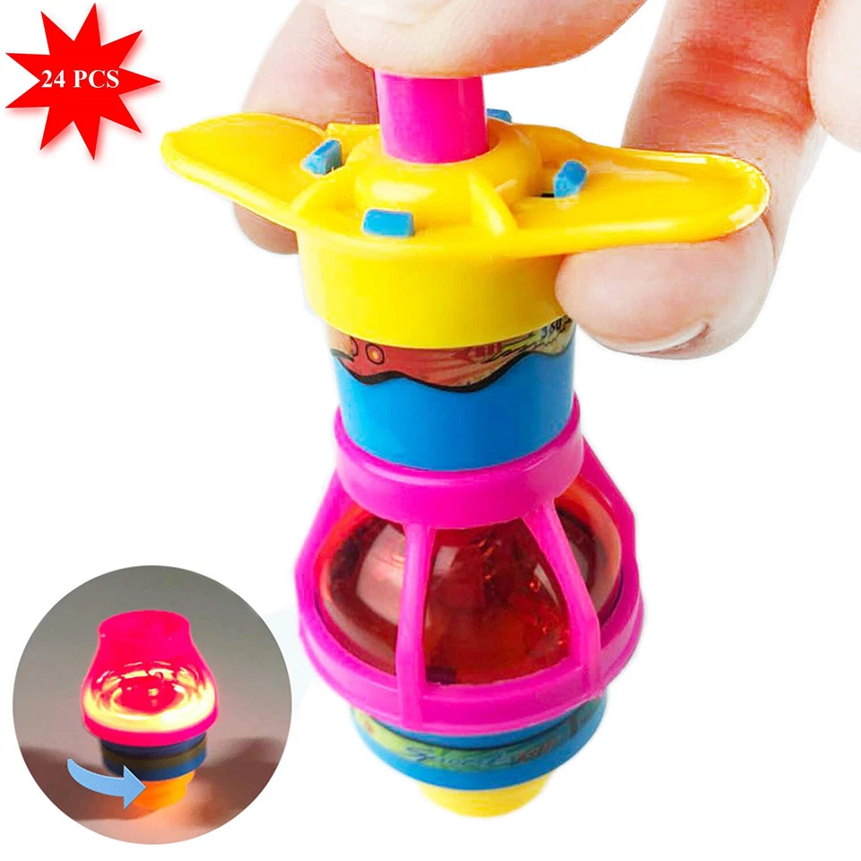 HUJI Toy LED Light up Flashing Gyroscope Spinning Top Toys Novelty Hj370 1pk