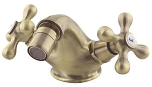 Elegant Bidet Tap Antique Brass With Ancient Retro Heads - Picture 1 of 2