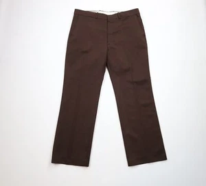 Vtg 70s Streetwear Mens 36x29 Faded Knit Wide Leg Bell Bottoms Pants Brown USA - Picture 1 of 12