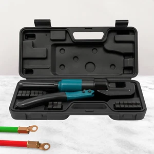 8 Ton Hydraulic Crimper Crimping Tool Wire Battery Cable Lug Terminal w/ 8 Dies - Picture 1 of 18