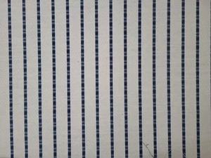 4.6YD LOT of Navy Blue White Woven Indoor Stripe Designer Drapery Uph Fabric - Picture 1 of 2