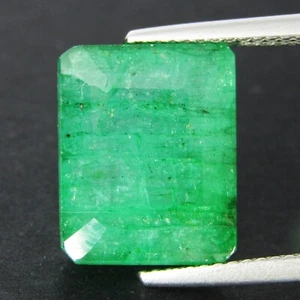 Esmeralda de berilo verde natural de 9,22 quilates 13,5 x 10,8 mm corte esmeralda colección de piedras preciosas - Imagen 1 de 5