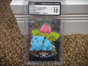 Ivysaur Topps Chrome cgc 10 GEM MINT Pokemon card 2 Series 1 psa 2000 card NM