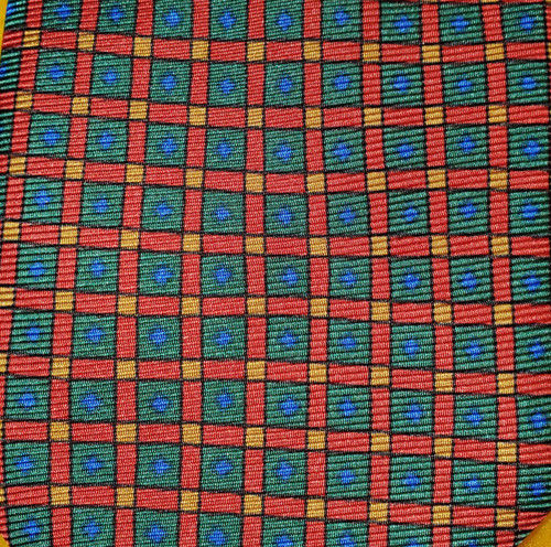 BURBERRYS ~ CRAVATTA ABITO UOMO SETA ~ ROSSO ARANCIONE BLU VERDE ~ VETRO FINESTRA ~ 60"