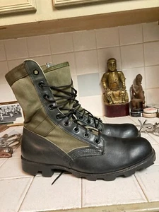 ROSEARCH Vintage Camouflage & Black Leather Lace Up USA Camouflage Military Boots 10,5 - Bild 1 von 18
