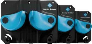 Gravity Grabber Ski & Snowboard Wall Rack | Secure, Non-Slip Three Pack, Cyan - Picture 1 of 7