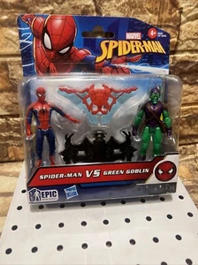 Marvel Spider-Man Epic Hero Series: (2024) SPIDER-MAN vs GREEN GOBLIN 4" Figures - Picture 1 of 6
