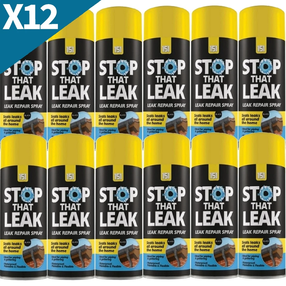 Stop That Leak Repair Spray Holes Cracks Gutter Pipe Window Roof Sealant 400ml