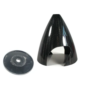 2 Blade 3inch 76.2mm Carbon fiber Spinner W/CF Back Plate For Gas Plane - Picture 1 of 2