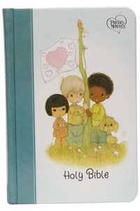 NKJV, Precious Moments Small Hands Bible, Hardcover, Teal, Comfort Print .. NEW - Imagen 1 de 1