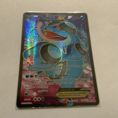 Pokémon TCG Seismitoad EX Full Art Holo Ultra Rare Card 106/111 Furious Fists - Image 1 of 2
